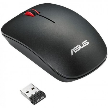 Rato Asus RF Wireless Ótico 1600dpi - Verm/Preto - WT300